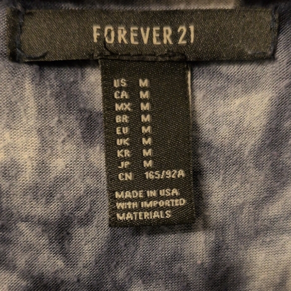 Forever 21 Blue Tie-Dye Dress - Picture 2 of 5